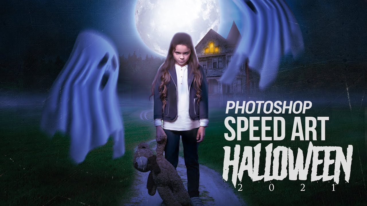 Speed Art Halloween 2021 Artwork | CoverArt | Tutorial photoshop |CoverArt Halloween