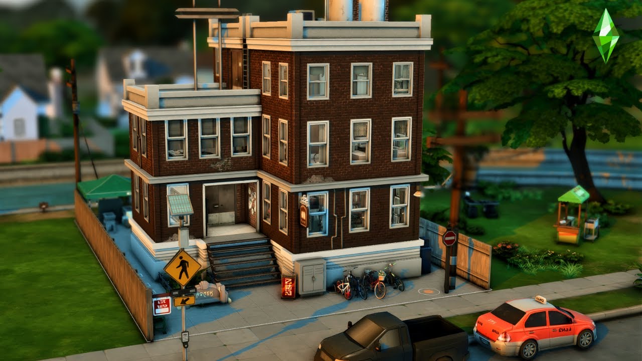 Low Income Realistic Apartment || The Sims 4 Speed Build || Tray Files || No CC