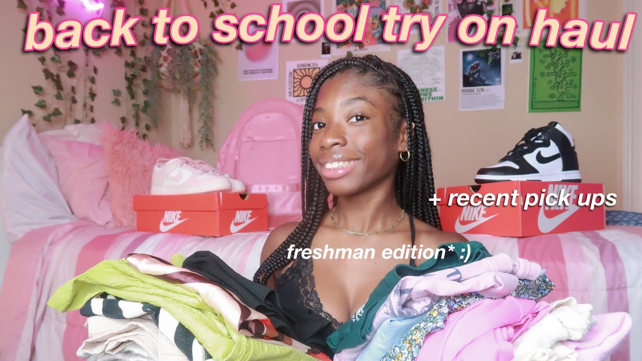 HUGE BACK TO SCHOOL CLOTHING TRY-ON HAUL 2021 (Nasty gal, SHEIN, H&M & More) + recent sneaker pickup