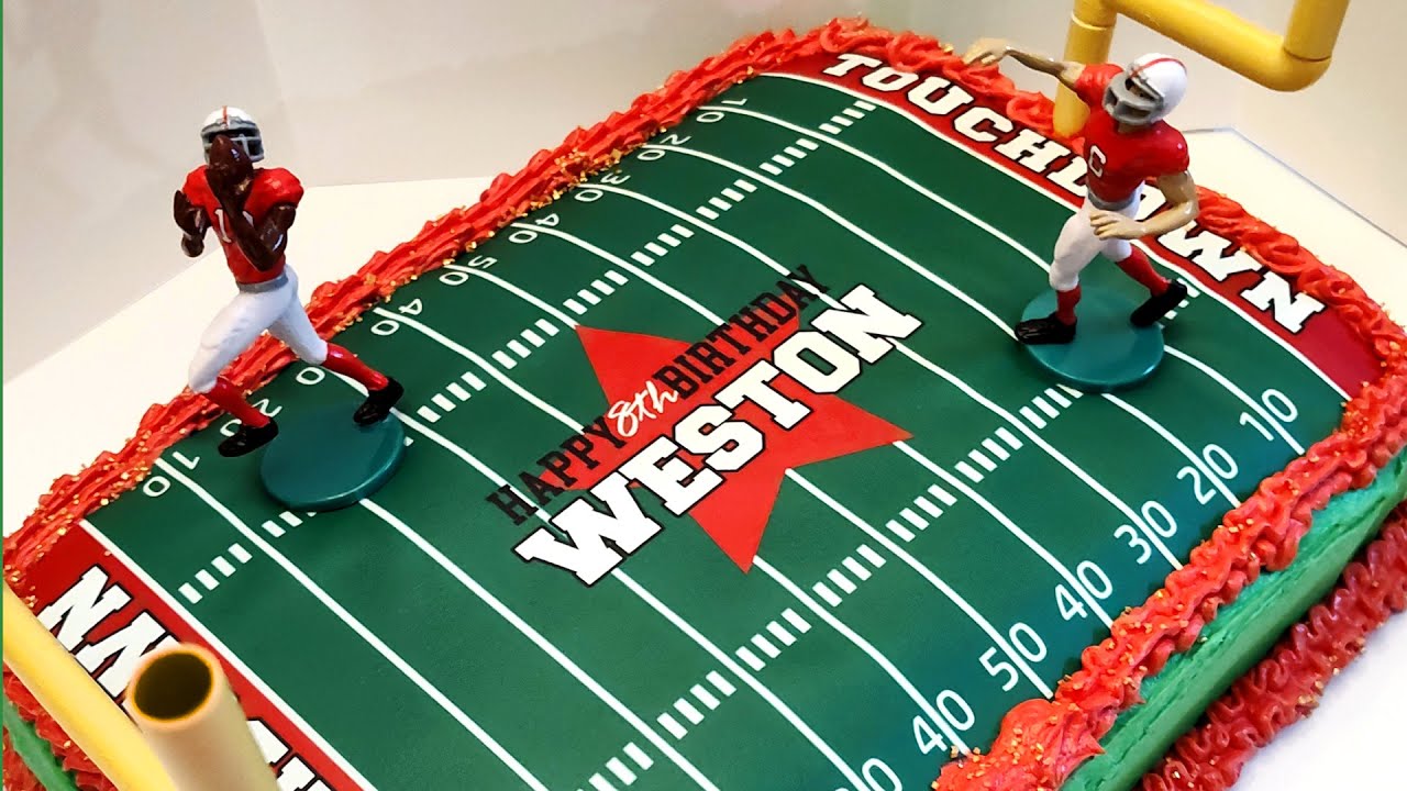 HOW TO: Edible Football Field Birthday Cake