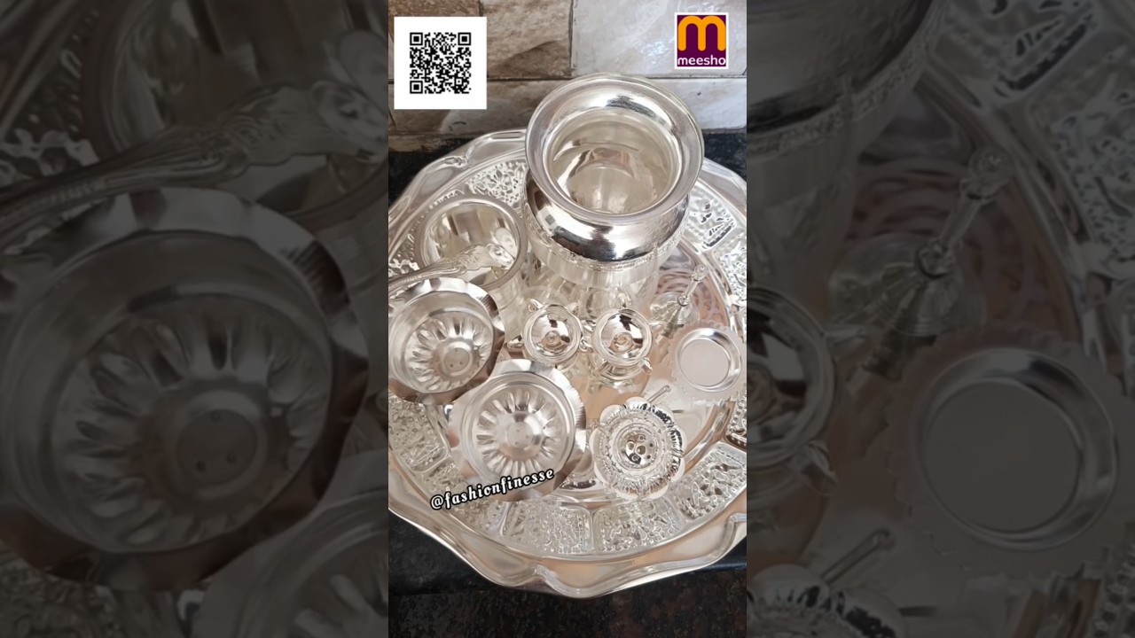 German Silver Pooja items from meesho😍.. #trending #meesho #viralvideo