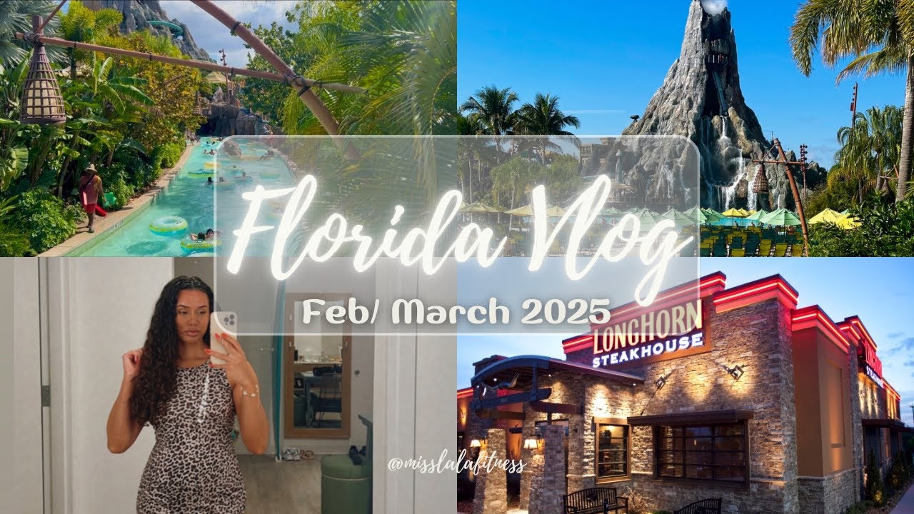 FLORIDA VLOG: Orlando Volcano Bay | Longhorn Steak House iDrive