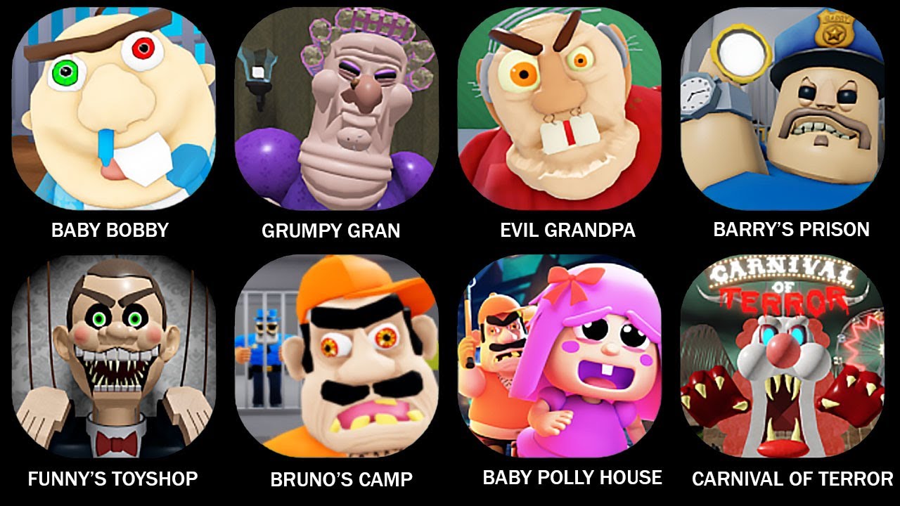 ROBLOX:ESCAPE BABY BOBBY DAYCARE! (FIRST PERSON OBBY),GRUMPY GRAN! (SCARY OBBY),EVIL GRANDPA#roblox