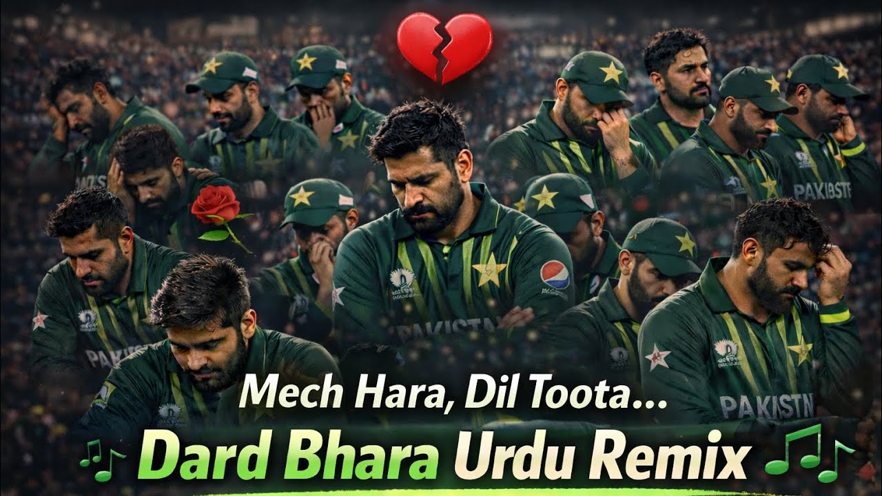 میچ ہارا، دل ٹوٹا… | Dard Bhara Urdu Cricket Remix 💔 | Pakistan Cricket Fans