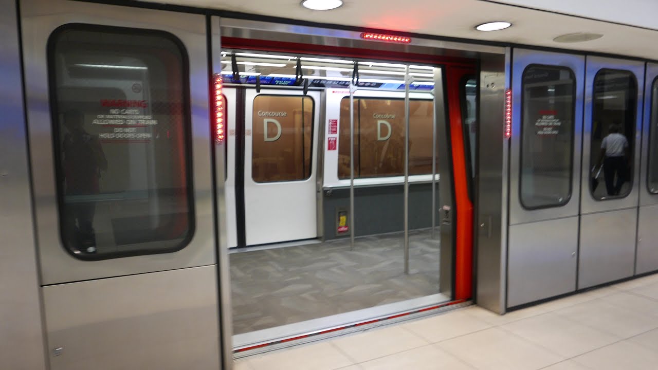 Atlanta Airport Train Ride @ Hartsfield-Jackson Atlanta International (4K)