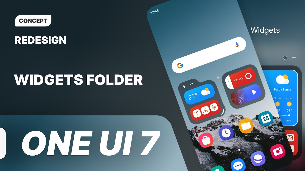Widgets Folder ( Grouping Widgets ) - One UI 7