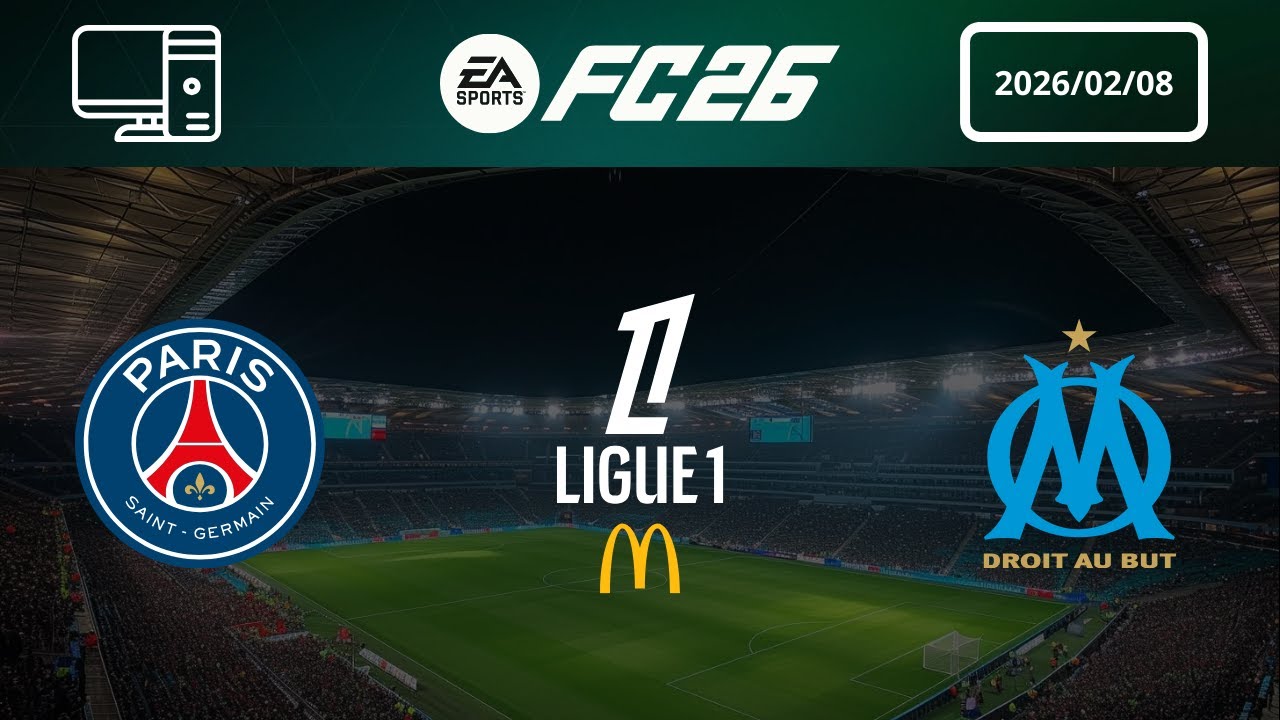 [4K] Paris Saint-Germain vs Olympique Marseille - Prediction - 25-26 Ligue 1 McDonald's - EA FC 26