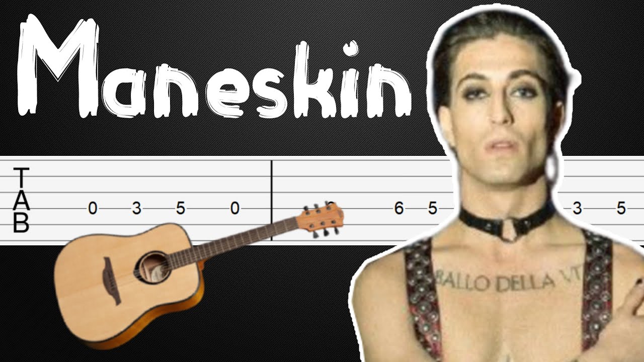 Ventanni - Maneskin Guitar Tutorial, Guitar Tabs, Guitar Lesson