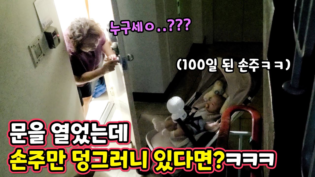 서울에 있던 손주가 갑자기 할머니집 문 앞에 덩그러니 앉아 있다면?ㅋㅋㅋ