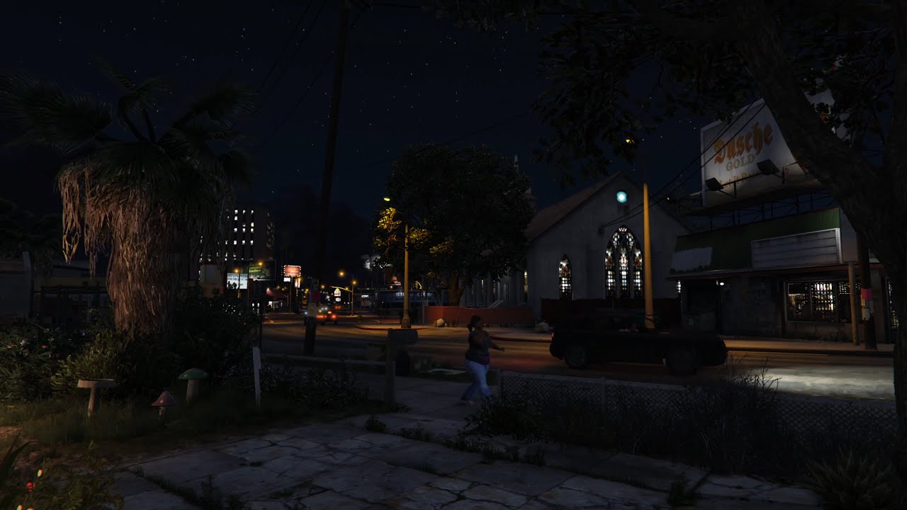 View from Franklin's House | GTA V City Sounds | ASMR | Ambience