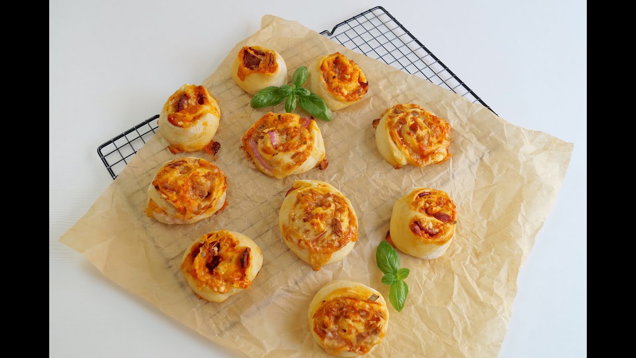 Pizzaschnecken / Partyschnecken als Fingerfood - selber machen