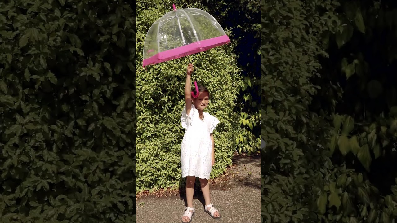 Дитяча парасолька-тростина прозора Fulton Funbrella-2 C603 Pink (Рожева)