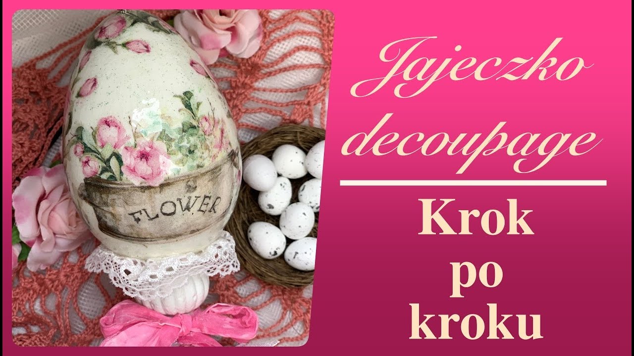 Цветочное яйцо на ножке - #декупаж мастер-класс пошагово