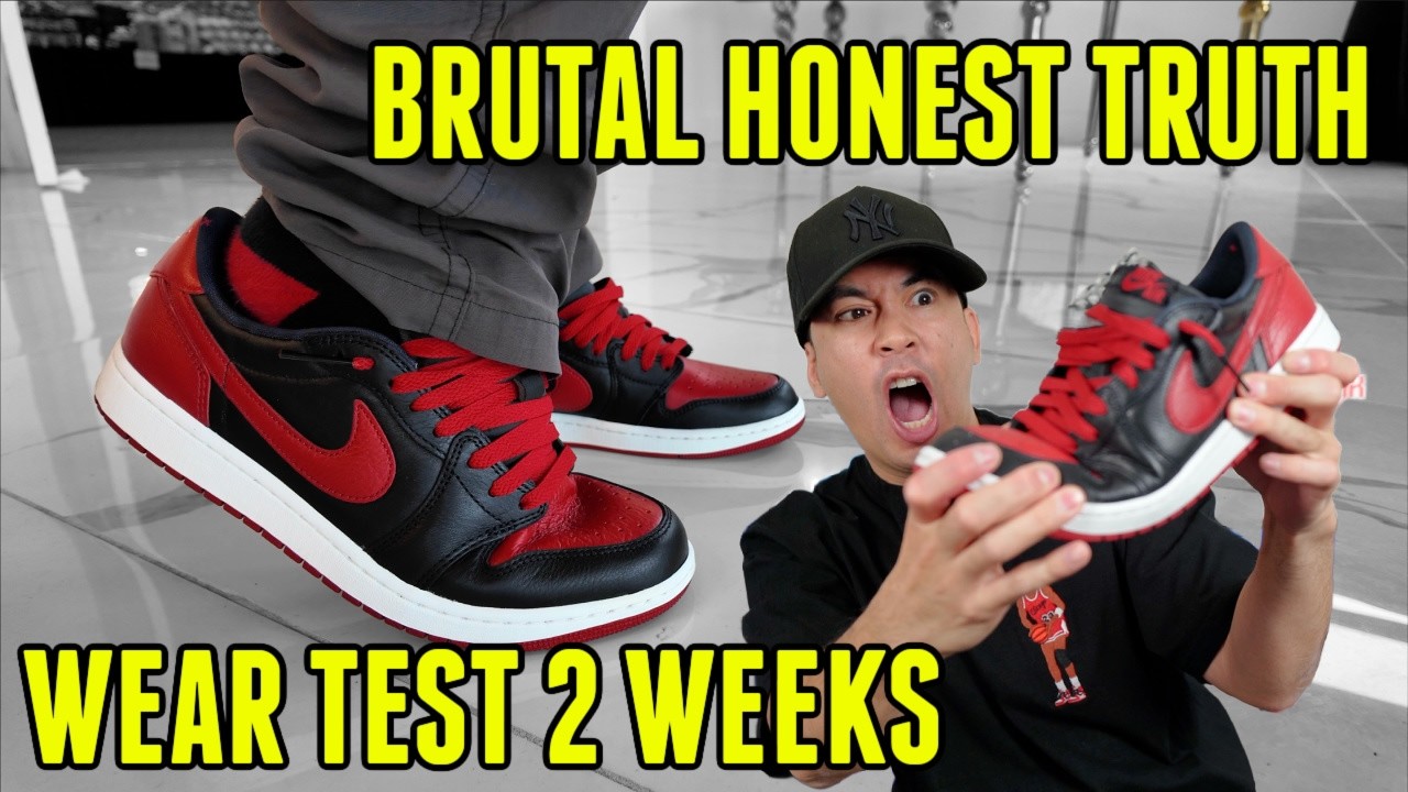 BRUTAL HONEST TRUTH JORDAN 1 LOW BANNED BRED WEARING EVERYDAY 2 WEEKS WEAR TEST