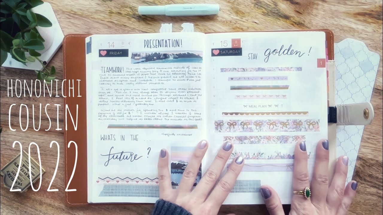Hobonichi Cousin 2022 Daily Spreads - Memory Keeping, Journaling, and Functional Planning & Stickers