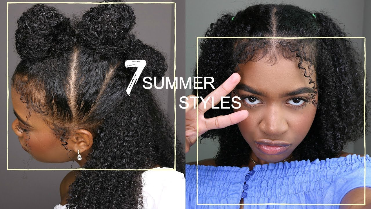 7 Easy Natural Curly Hairstyles for the Summer 😍☀️ With the WET look 💦
