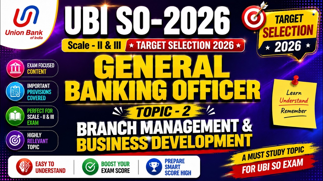 Branch Management & Business Development MCQs | UBI SO 2026 GBO Notes | UBI GBO MCQs PDF 2026