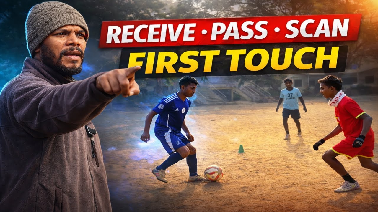 ⚽ Football Training | Receive, Pass, Scan & First Touch 🔥| Minj Football 