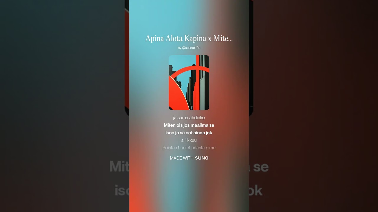 Sussux - Apina Alota Kapina x Miten ois (Mashup) pt 1