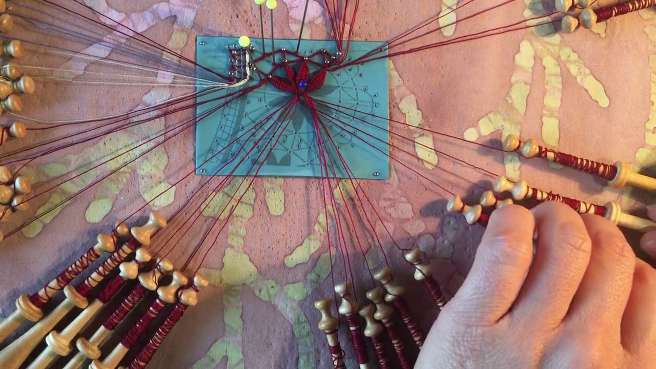 DENTELLE CLUNY: LA ROSACE (avec un croisement superposé en étoile)