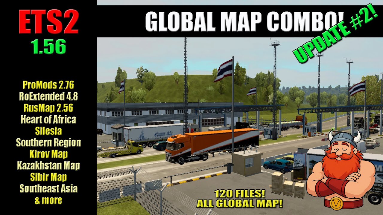 🔥 GLOBAL MAP COMBO for ETS2 1.56 🚛 ProMods, RoEx, Brazil, Asia, Russia, Iceland 🛠️ Links y Guía 🌏