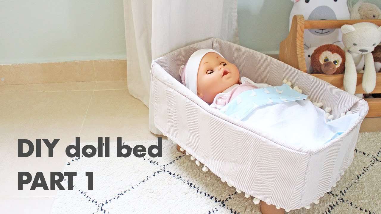 DIY doll bed - Part 1 cardboard bed cover | Making toys for my kids #4