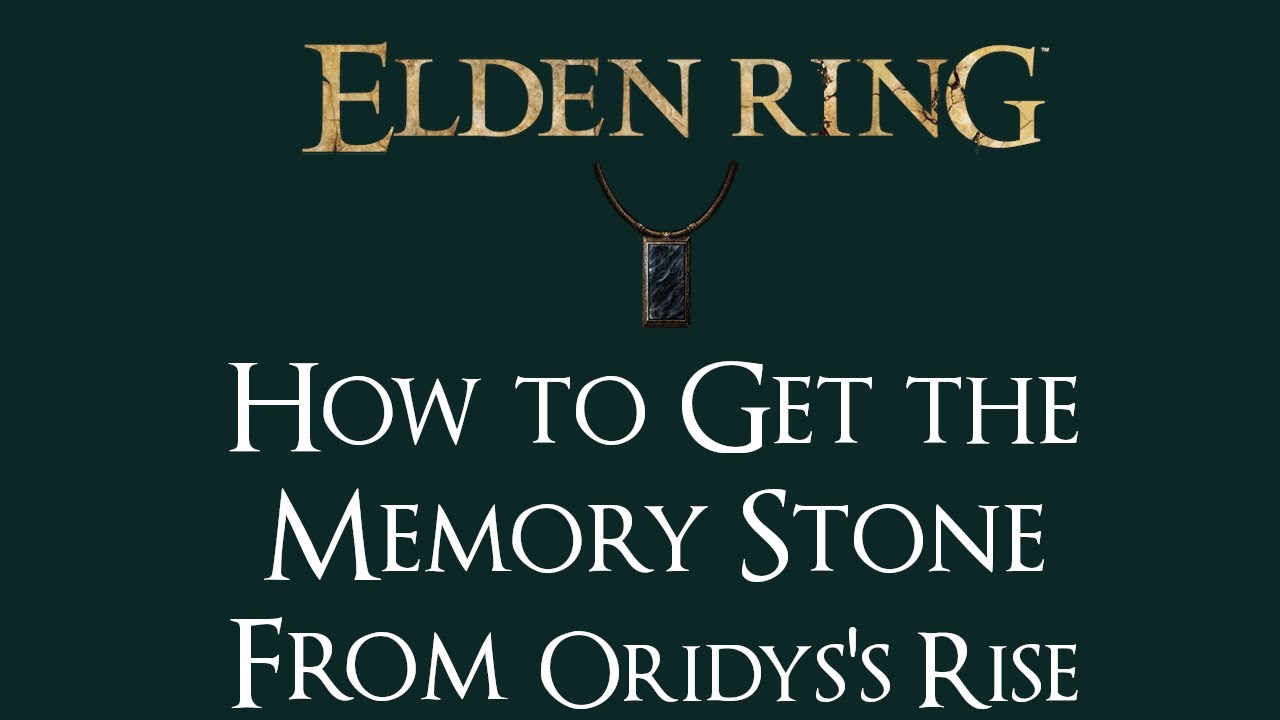 How to get a Memory Stone and Solve the Oridys's Rise puzzle to unlock a Memory Slot in Elden Ring
