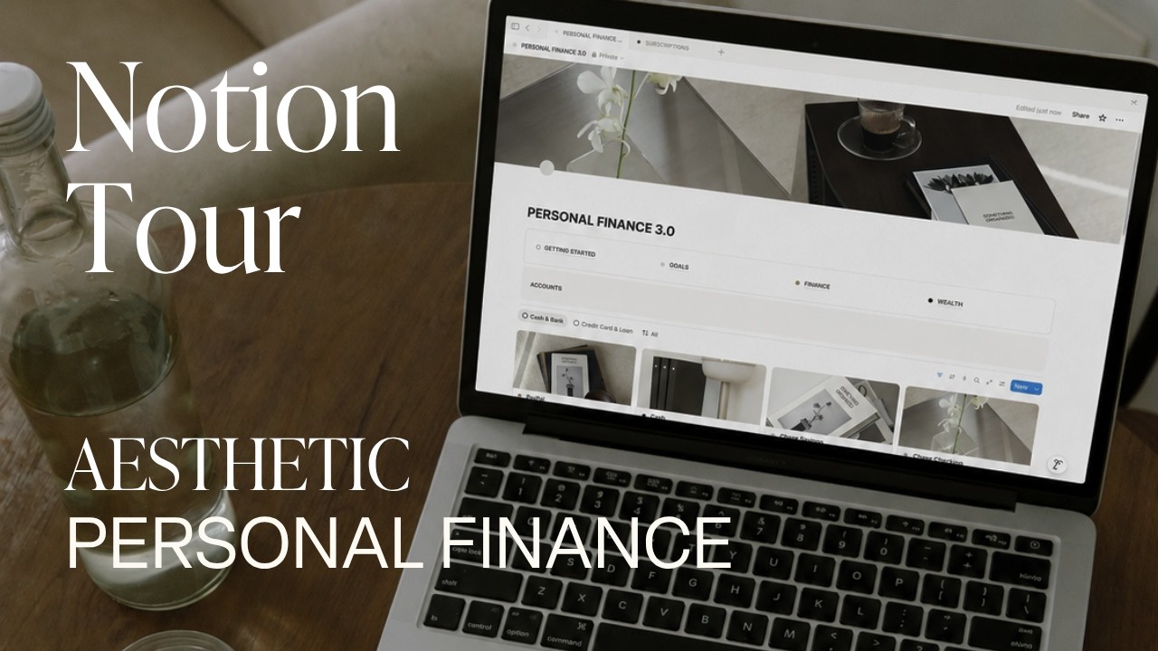 Обзор Notion | Трекер личных финансов | Бюджет, расходы, сбережения, долги, эстетичный шаблон