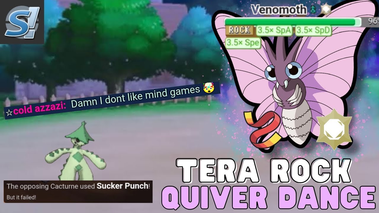 Tera Rock Quiver Dance VENOMOTH Sweep Everything 🤯 - POKEMON SHOWDOWN