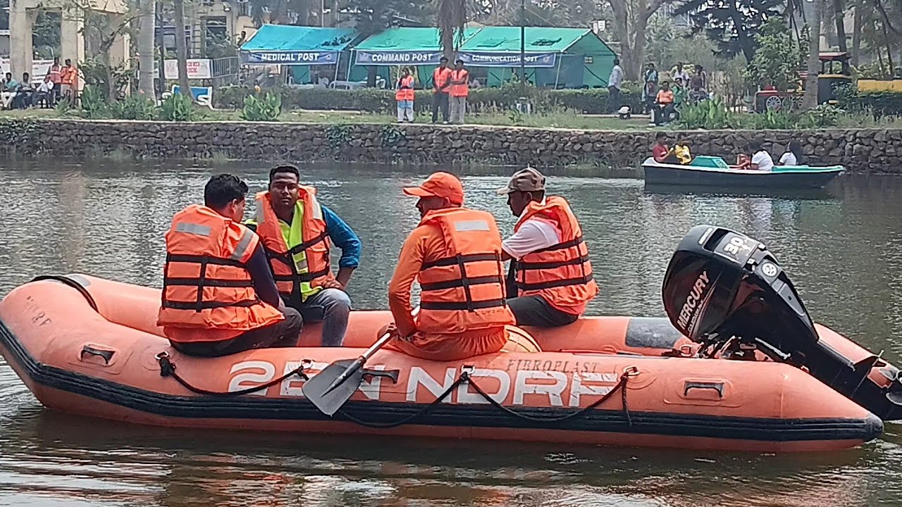 এনডিআরএফ টিমের মগ ড্রিল দীঘা অমরাবতী পার্কে