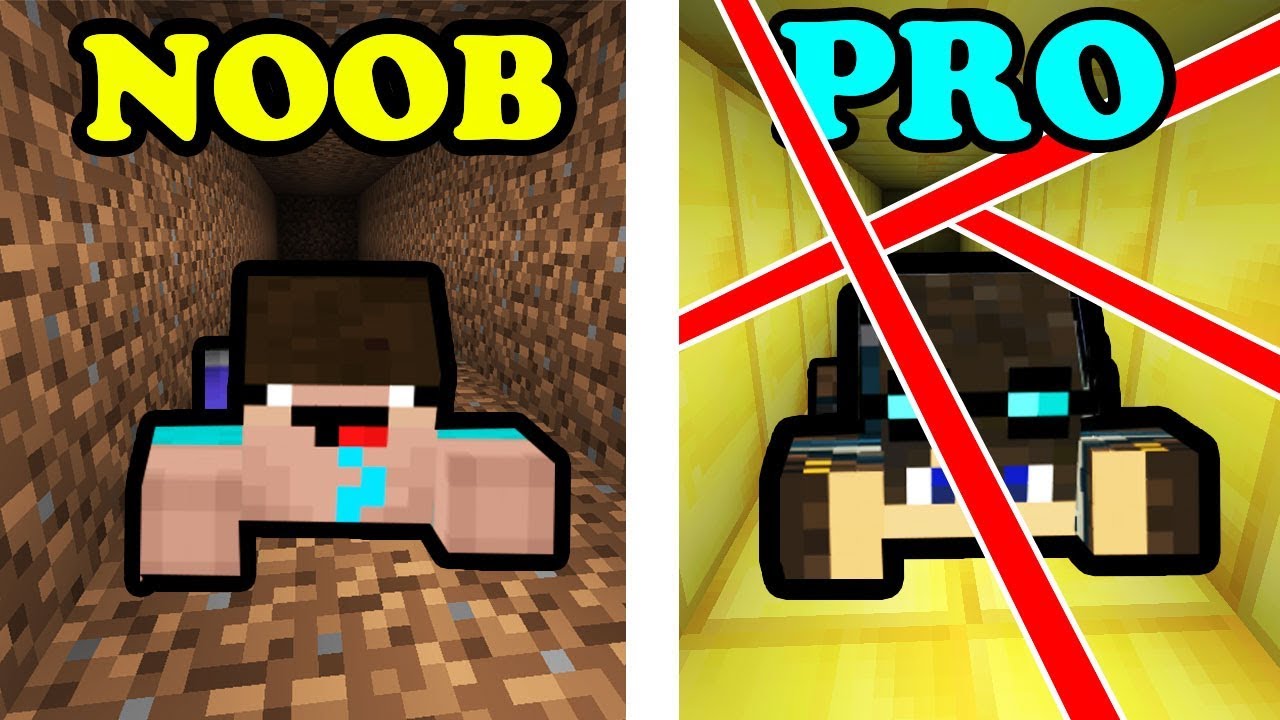 TUNEL NOOB VS TUNEL PRO *LASER* - MINECRAFT