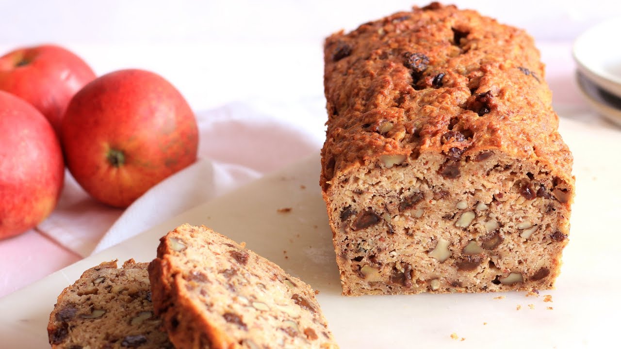 Einfaches Apfelbrot Rezept | Gesund, Ohne Zucker, Super Saftig