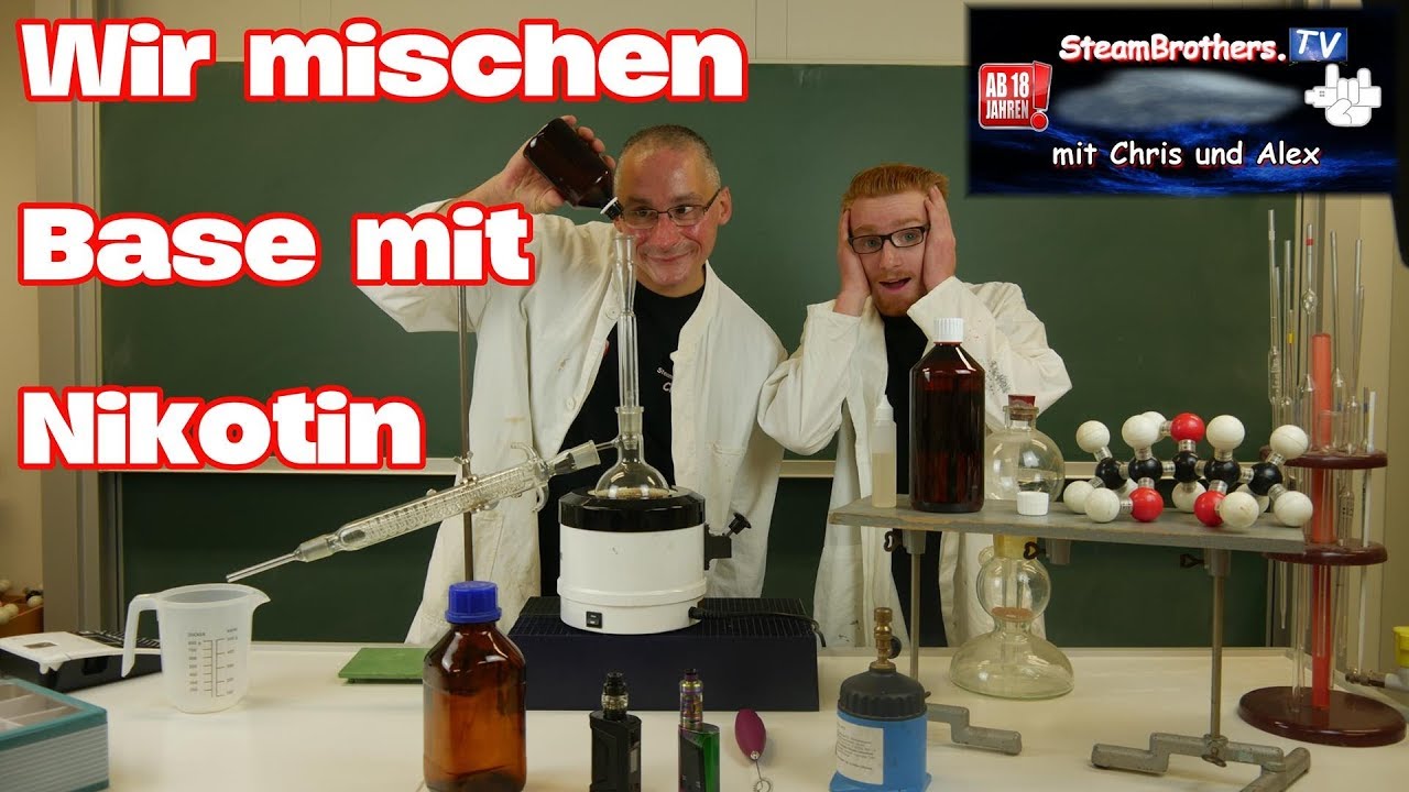 Wir mischen Base mit Nikotin