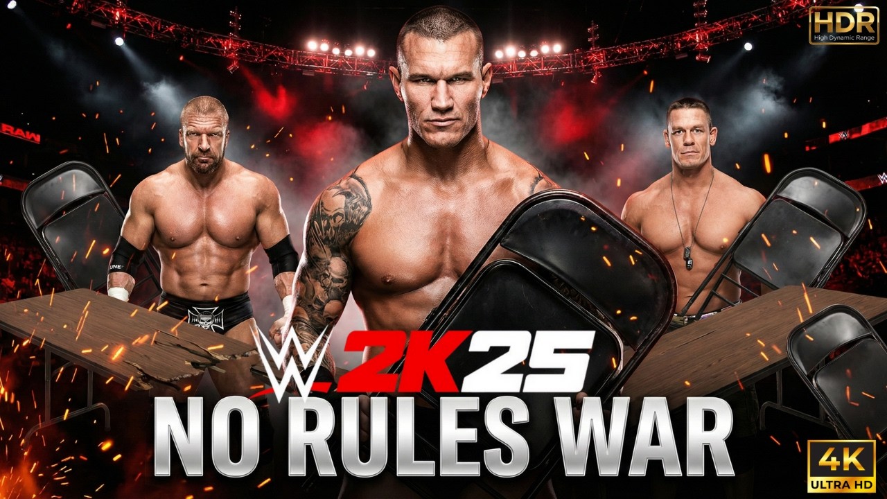 Randy Orton vs Triple H vs John Cena – Extreme Rules WWE Title Match | WWE 2K25