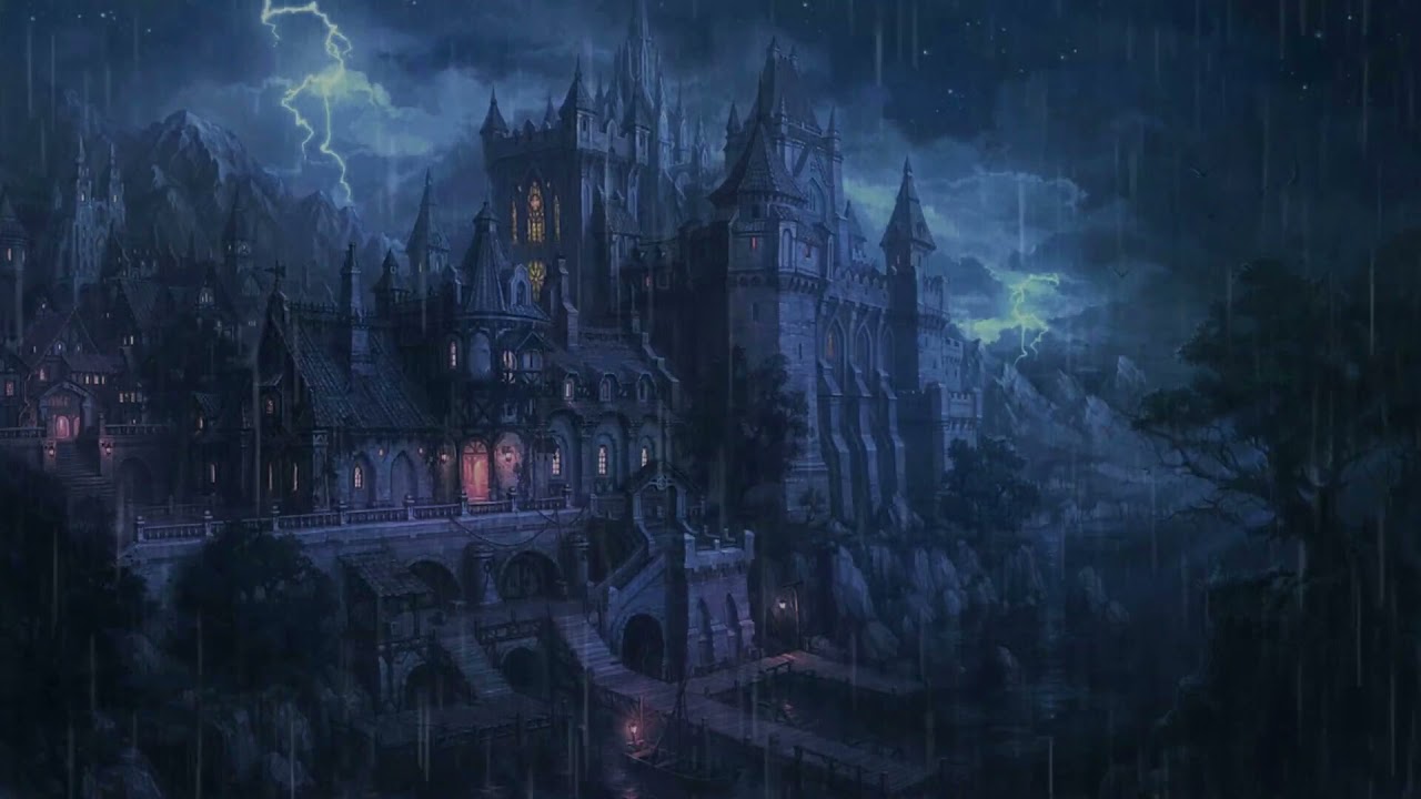 Heavy Rain On Old Castle with Thunder Sounds - Rain Sounds for Sleeping - Study and Relaxation