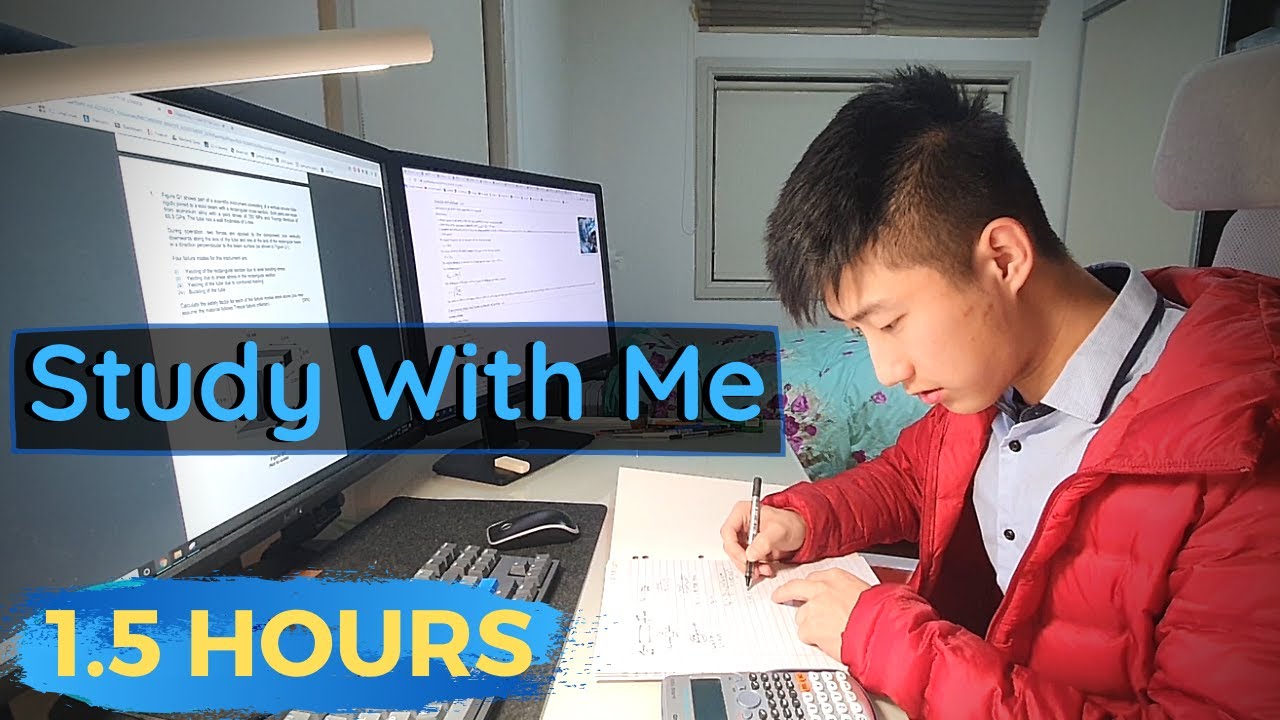 Study With Me | Sitting a Live UNIVERSITY ONLINE EXAM (1.5 hours) | No Breaks | No Music