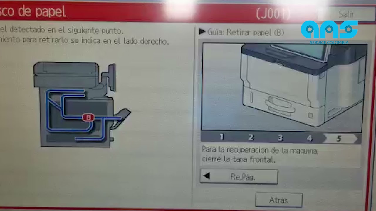 Como resolver atascos en Ricoh, IM 430 F
