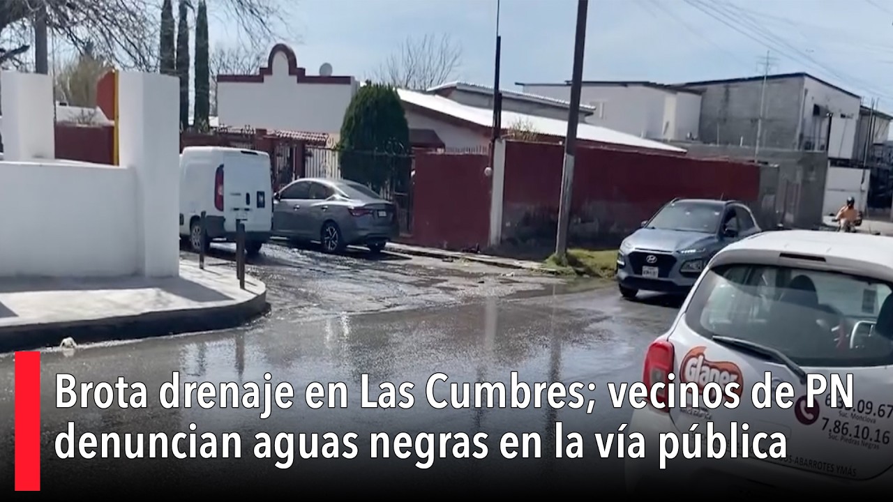 Brota drenaje en Las Cumbres; vecinos de PN denuncian aguas negras en la vía pública