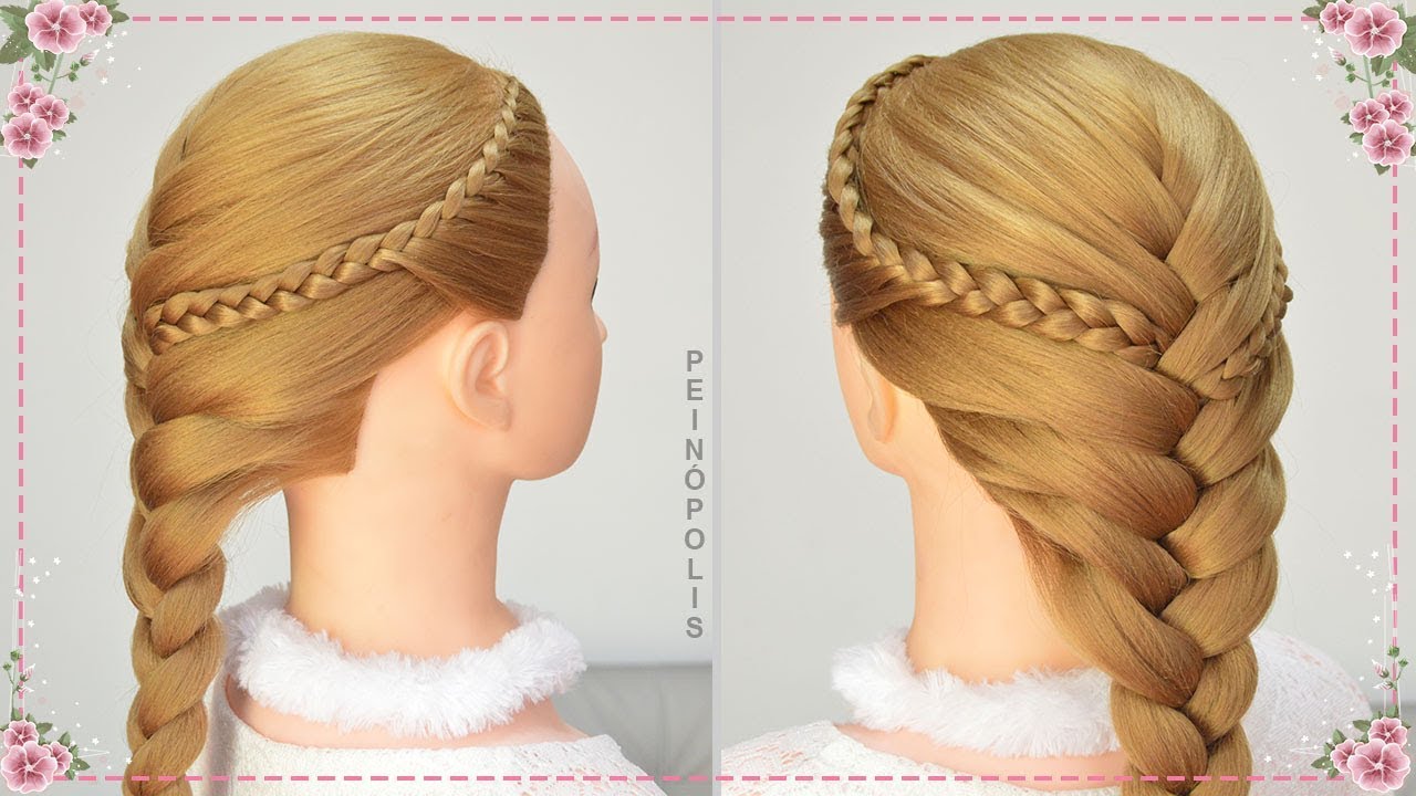 RECOGIDOS con TRENZAS CASUALES - PEINADOS FACILES y RAPIDOS para NIÑAS