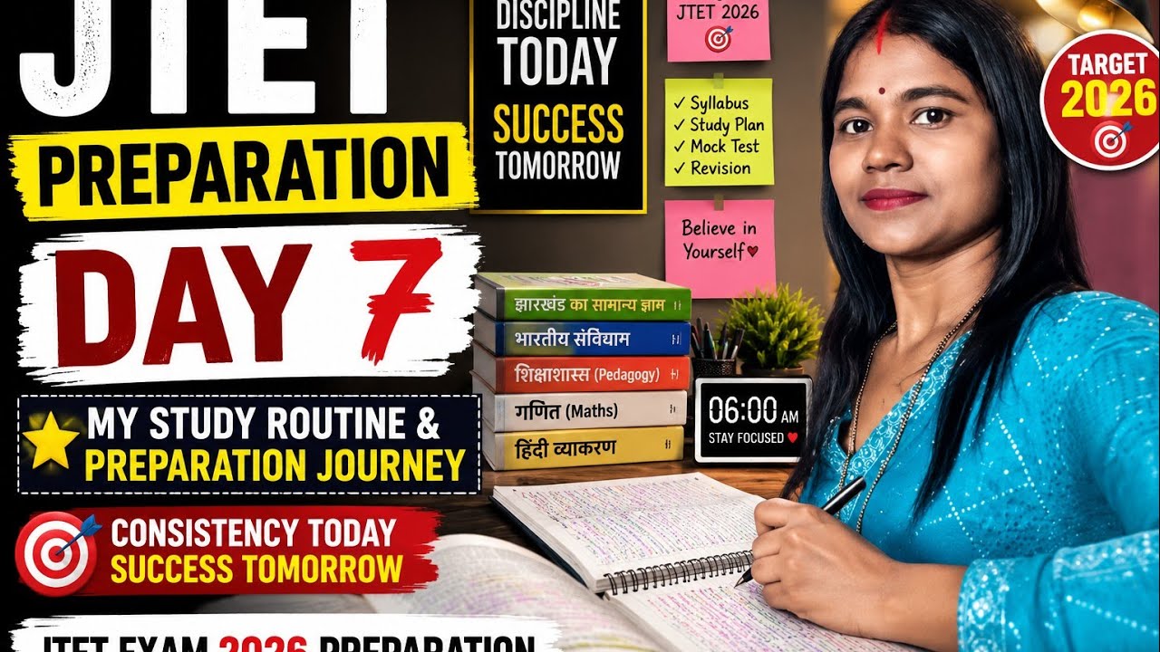 JTET Preparation Day 7 | My Study Routine & Preparation Journey | JTET Exam 2026 Preparation