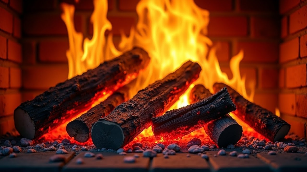 🔥 Fireplace 4K UHD! Fireplace with Crackling Fire Sounds. Fireplace Ambience