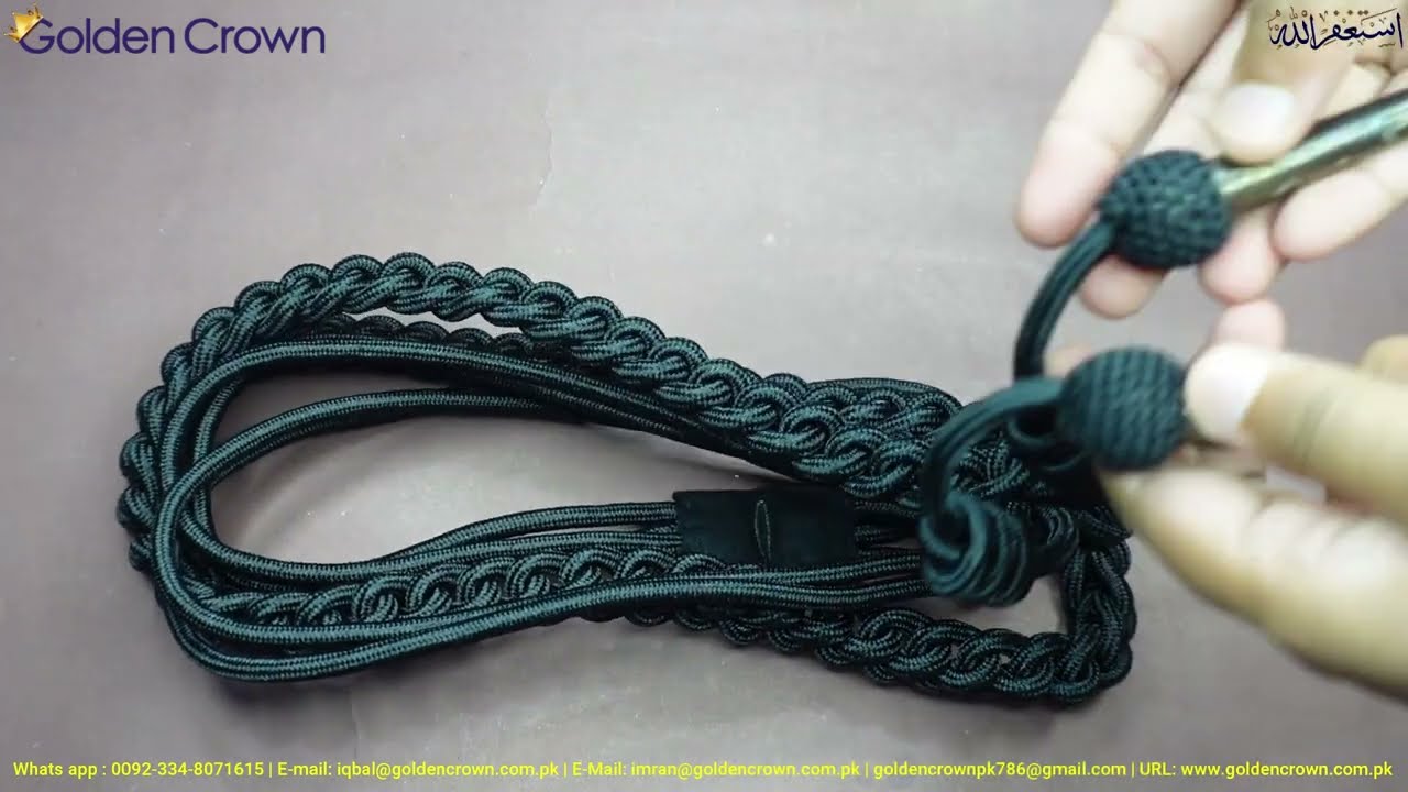 Military Band Uniform Aiguillette Black, Army Aiguillette, Best Quality Royal  Aiguillette