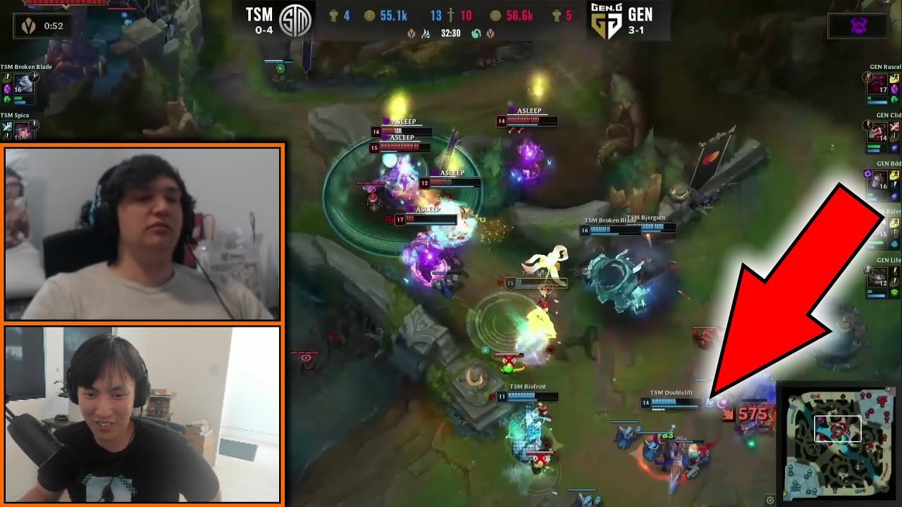 Doublelift reviews his play during Spica's 