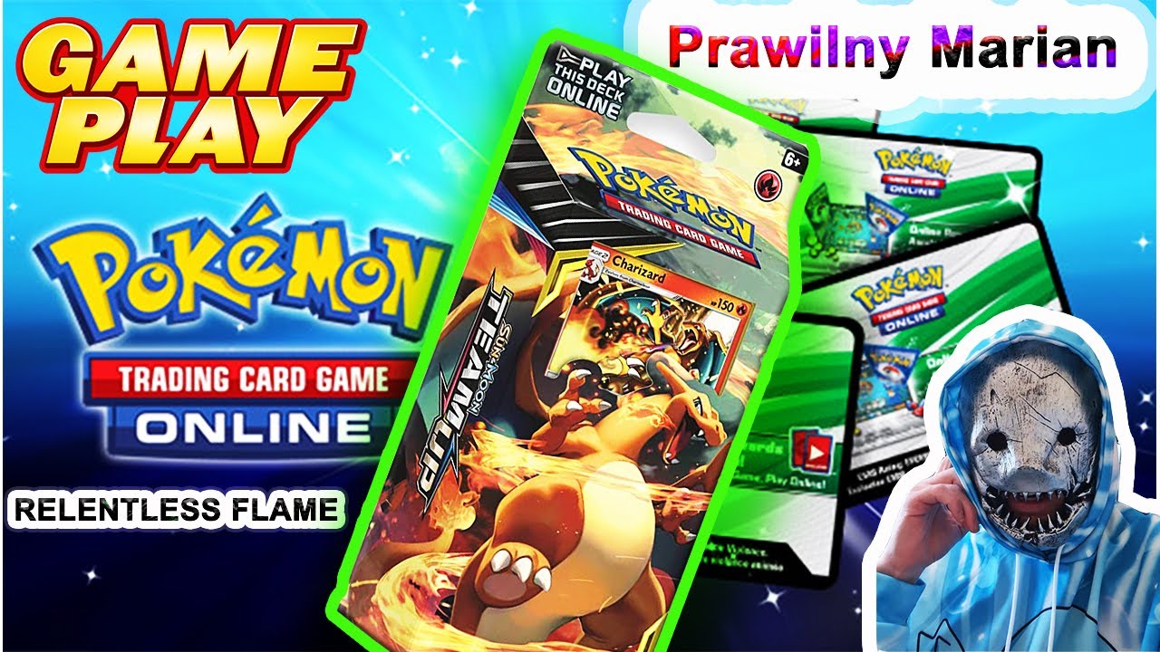 Pokemon PTCGO Game Play Prawilny Marian i deck Relentless Flame
