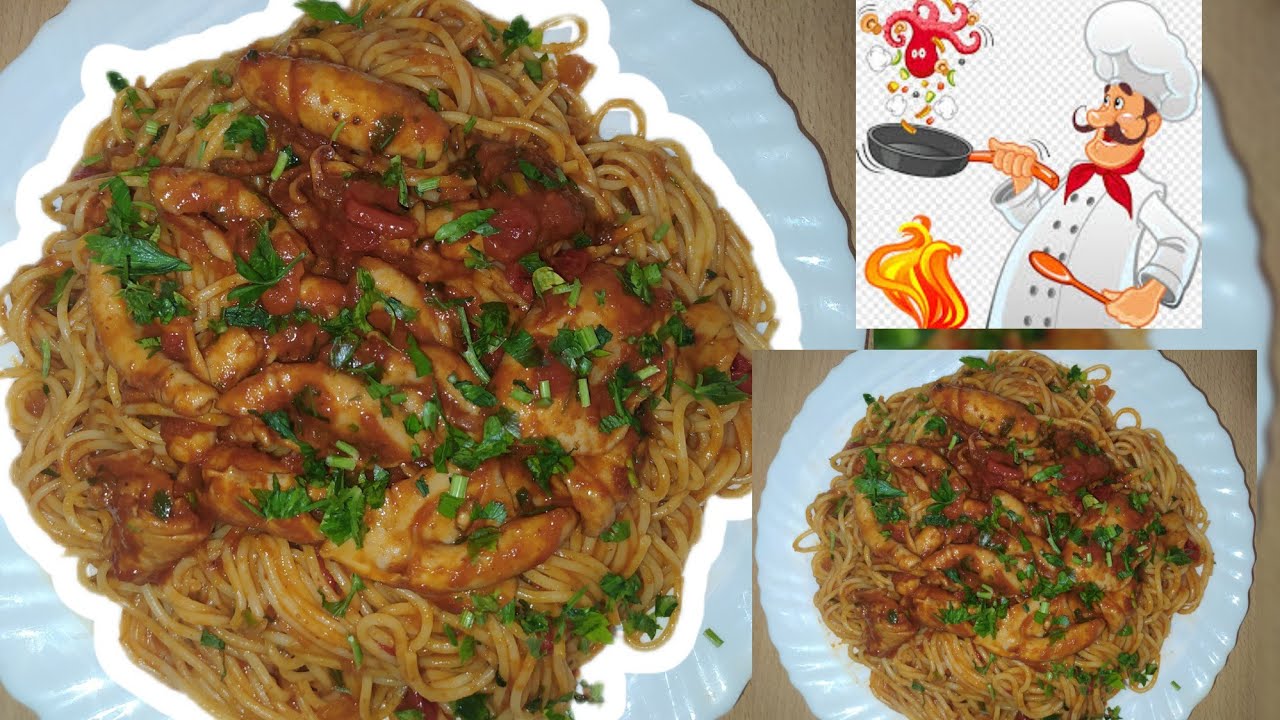 مقرونة سباڨيتي بالكلمار علي طريقة التونسية spaghetti avec calamare 🔥🇩🇿🇹🇳❤️🦑🦑