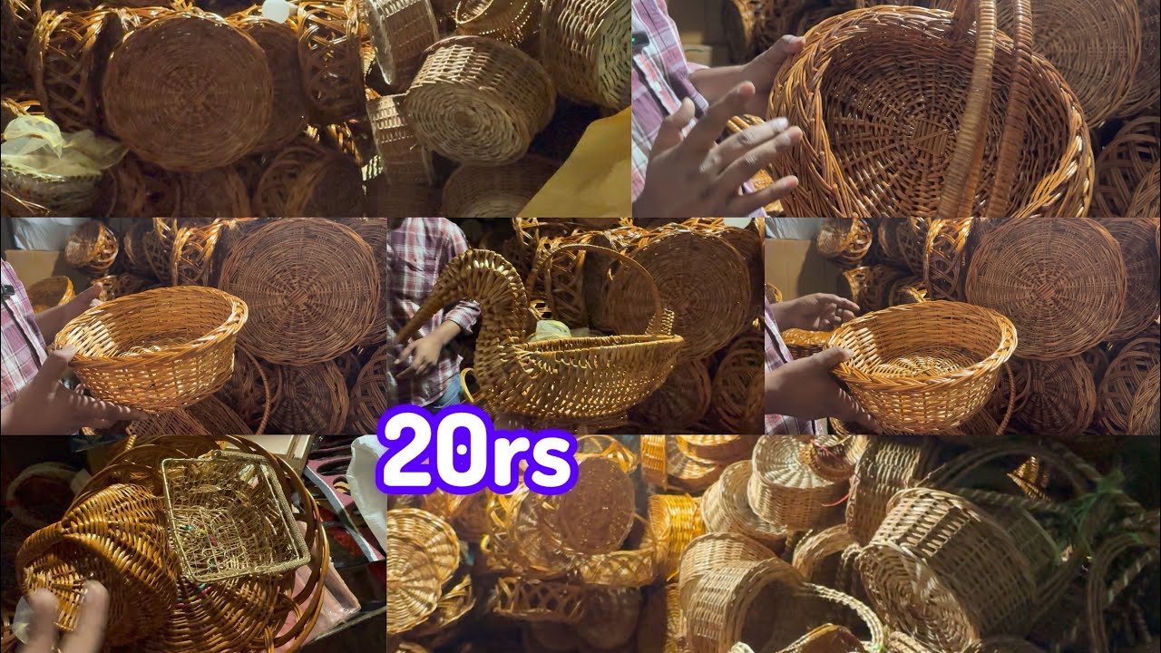 Chickpet Banglore Wholesale Return Gift Item.Cane Basket Collection Just From 20rs Direct Manufactur