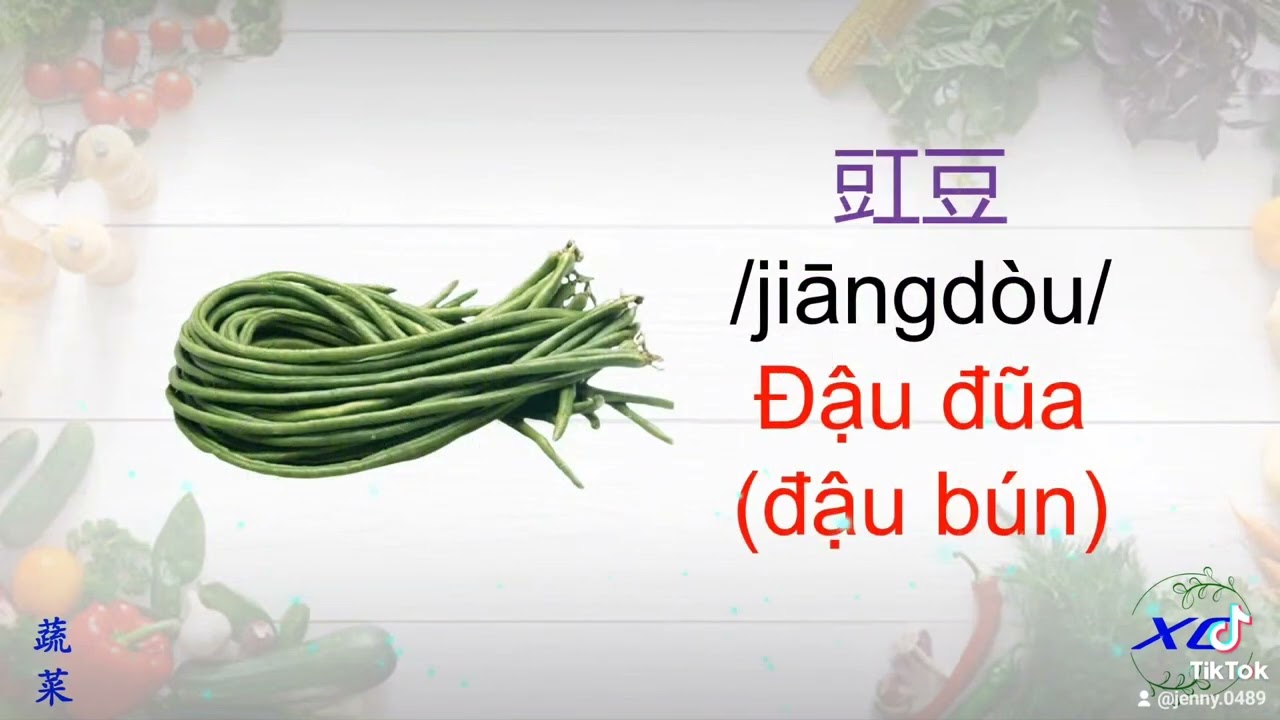 Cùng học tiếng Trung - Từ vựng tiếng Trung vể Rau củ 蔬菜 