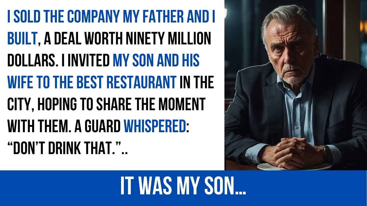When My Son Left The Table, A Security Guard Whispered: “I Saw Him Pour Something Into Your Drink…”