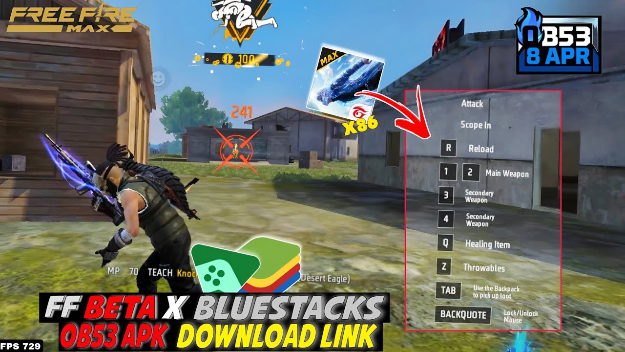 OB53 Beta X Bluestacks Apk | Google Play Free Fire In Bluestacks #betaxbluestacks