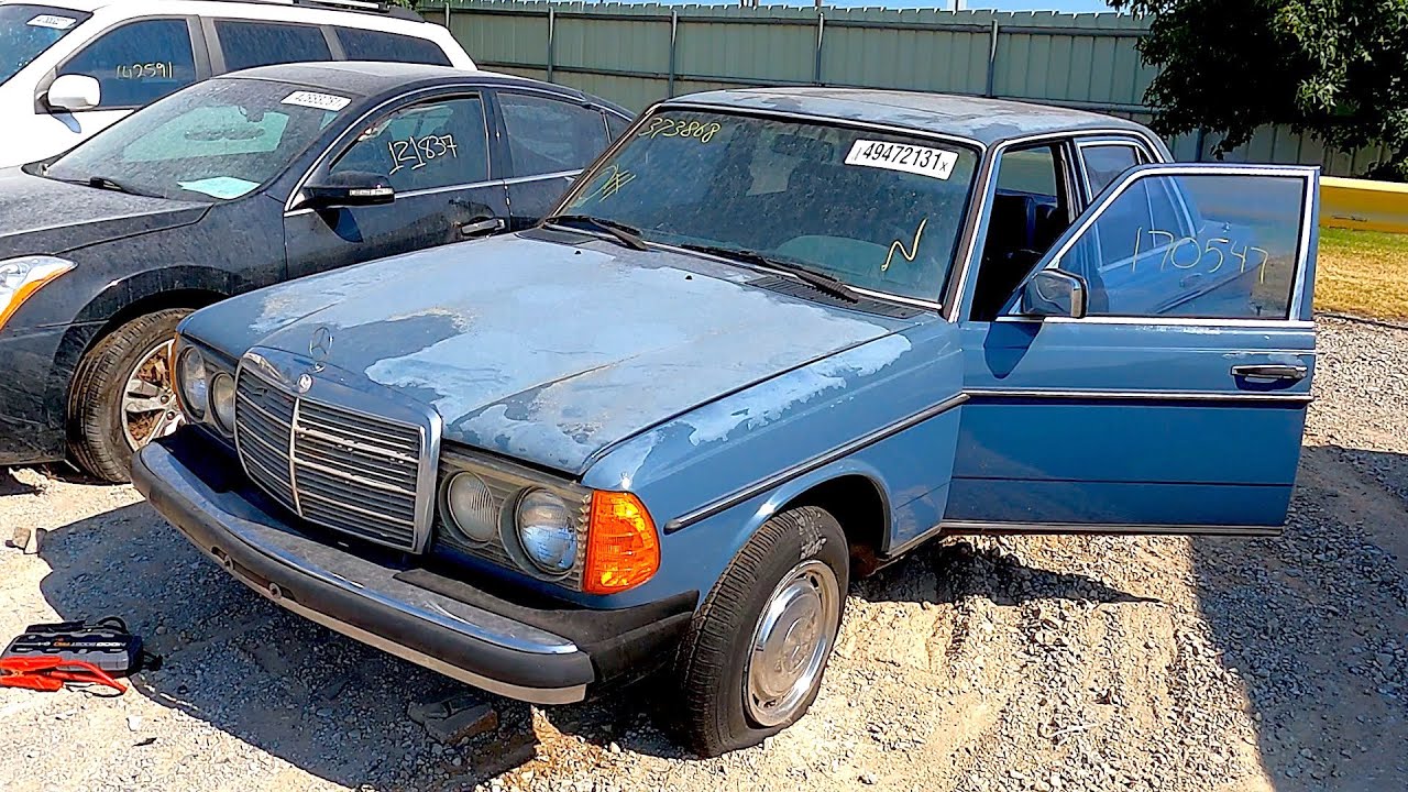 I won a 1983 Mercedes 240D from Copart for $1550! Will it Drive Home? 20 Year Old Tires!!
